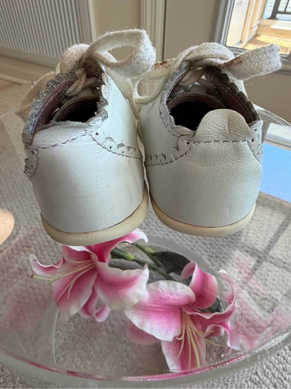 Stride Rite Rachael STG 3 Girls Sneakers Size 3.5M White Pink Leather Floral